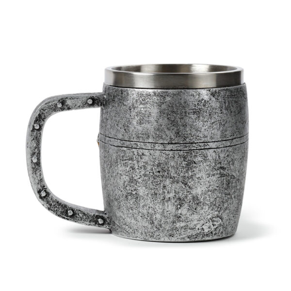 Decorative Tankard - Medieval Knight Silver & Gold Helmet - Image 5