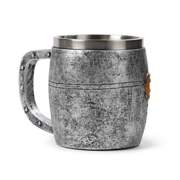 Decorative Tankard - Medieval Knight Silver & Gold Helmet - Image 6