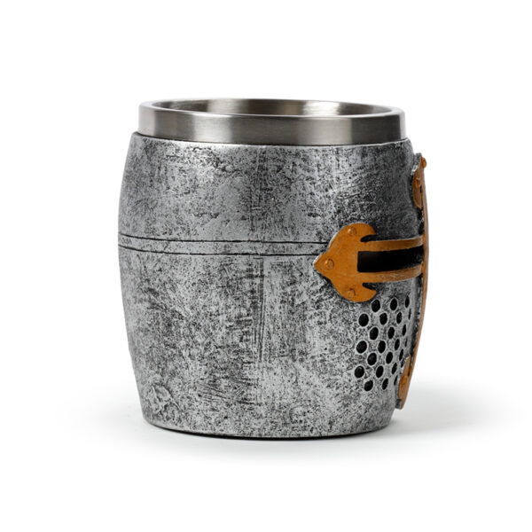 Decorative Tankard - Medieval Knight Silver & Gold Helmet - Image 7