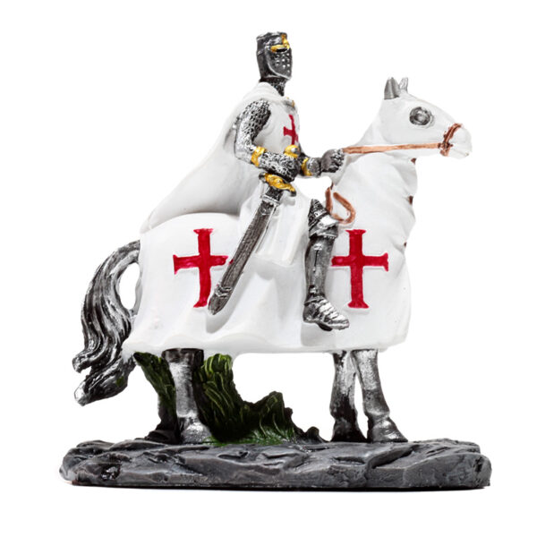 Fantasy Knight Ornament - Crusader Knight on Horseback Protector - Image 2