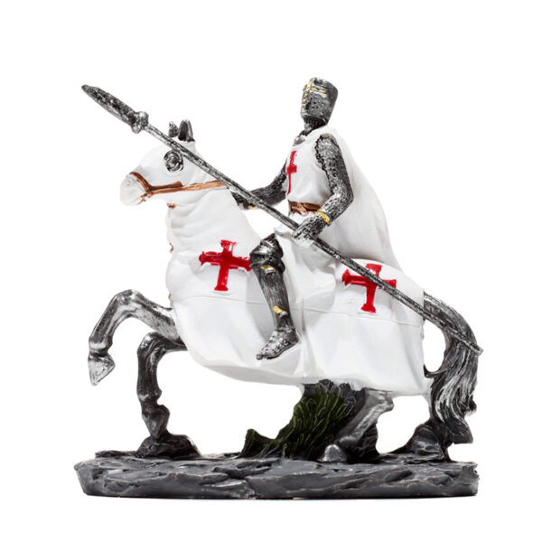 Fantasy Knight Ornament - Crusader Knight on Horseback Protector - Image 3