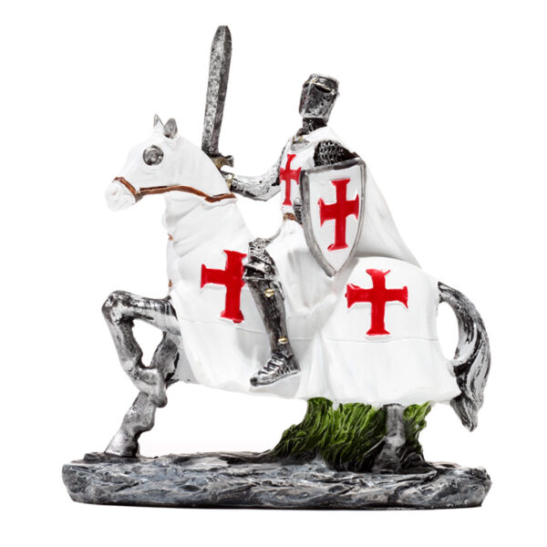 Fantasy Knight Ornament - Crusader Knight on Horseback Defender - Image 3