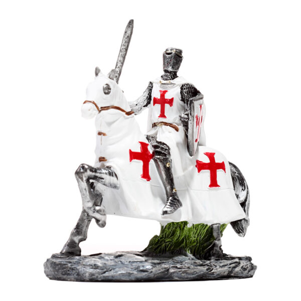 Fantasy Knight Ornament - Crusader Knight on Horseback Defender - Image 4