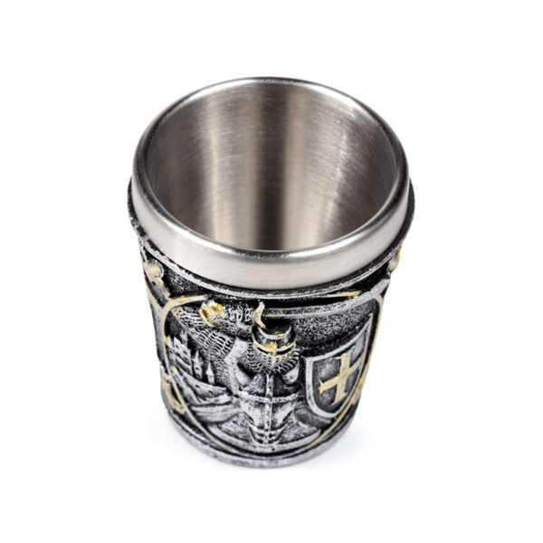 Decorative Shot Glass - Medieval Knight with Shield - Image 2