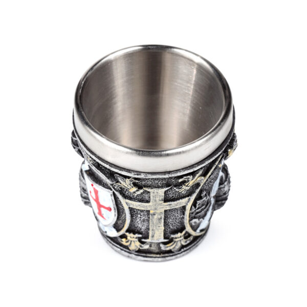 Decorative Shot Glass - Medieval Knight with White & Red Shield - Image 7