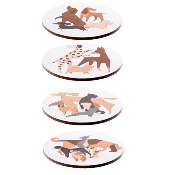 Set of 4 Cork Novelty Coasters - Barks Dog - Image 2