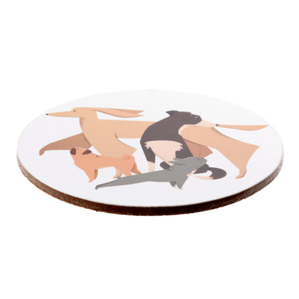 Set of 4 Cork Novelty Coasters - Barks Dog - Image 5