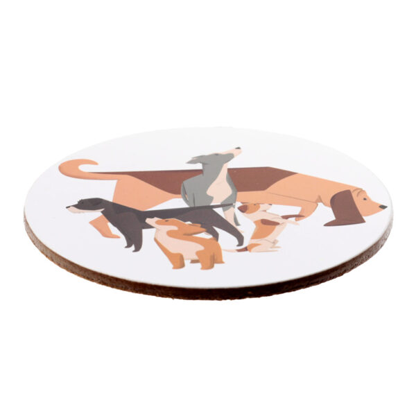 Set of 4 Cork Novelty Coasters - Barks Dog - Image 6