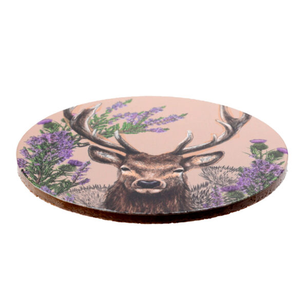 Set of 4 Cork Novelty Coasters - Wild Stag - Image 3