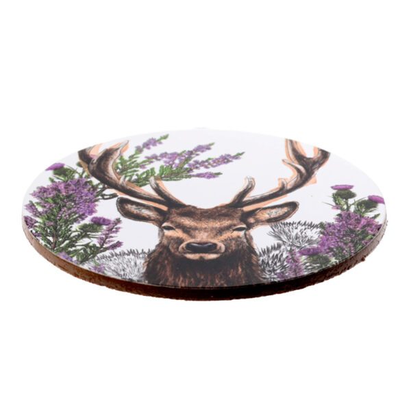 Set of 4 Cork Novelty Coasters - Wild Stag - Image 4