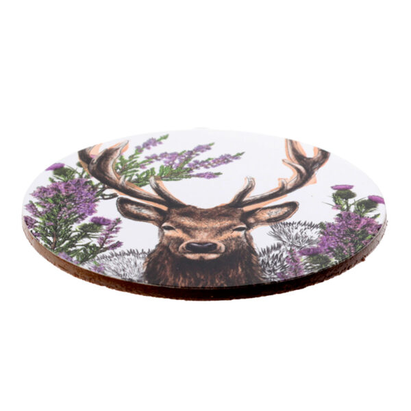 Set of 4 Cork Novelty Coasters - Wild Stag - Image 5