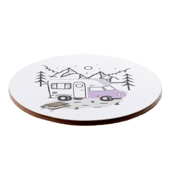 Set of 4 Cork Novelty Coasters - Wildwood Caravan - Image 3