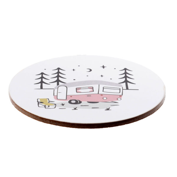 Set of 4 Cork Novelty Coasters - Wildwood Caravan - Image 4
