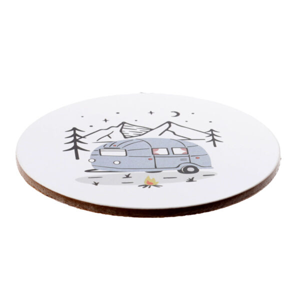 Set of 4 Cork Novelty Coasters - Wildwood Caravan - Image 6