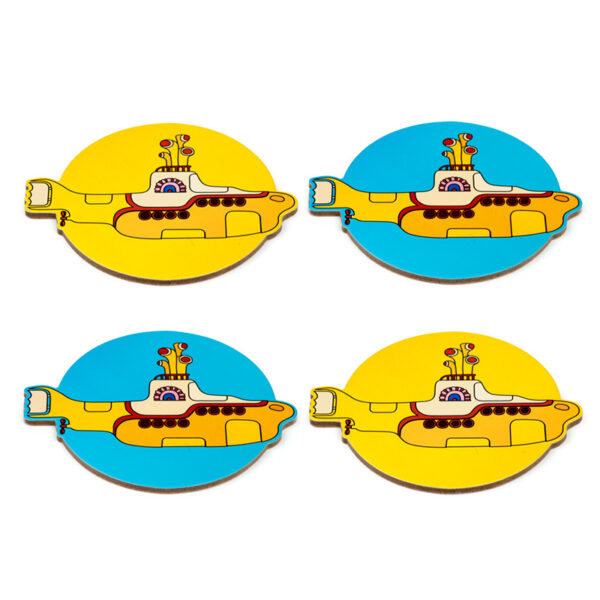 Set of 4 Cork Novelty Coasters - The Beatles Yellow Submarine - Image 2