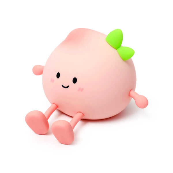 Sleep Lamp Night Light & Phone Stand - Foodiemals Peach - Image 2