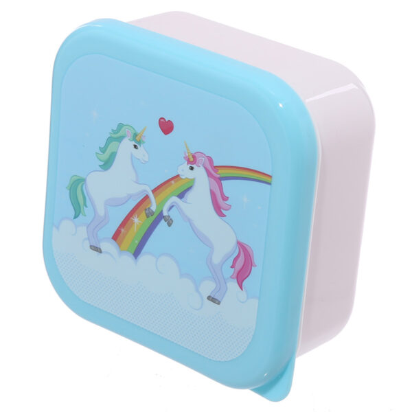 Lunch Boxes Set of 3 (S/M/L) - Enchanted Rainbow Unicorn - Image 3