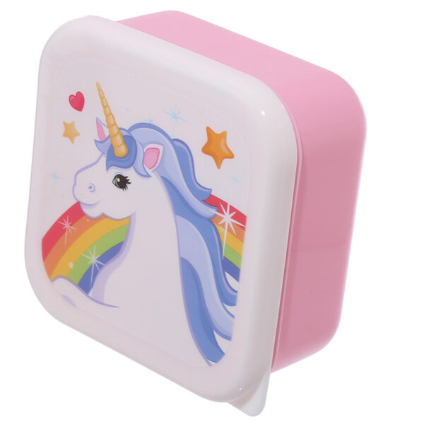 Lunch Boxes Set of 3 (S/M/L) - Enchanted Rainbow Unicorn - Image 4