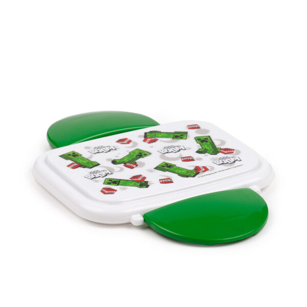 Bento Clip Lock Lunch Box with Cutlery - Minecraft Creeper & TNT - Image 5