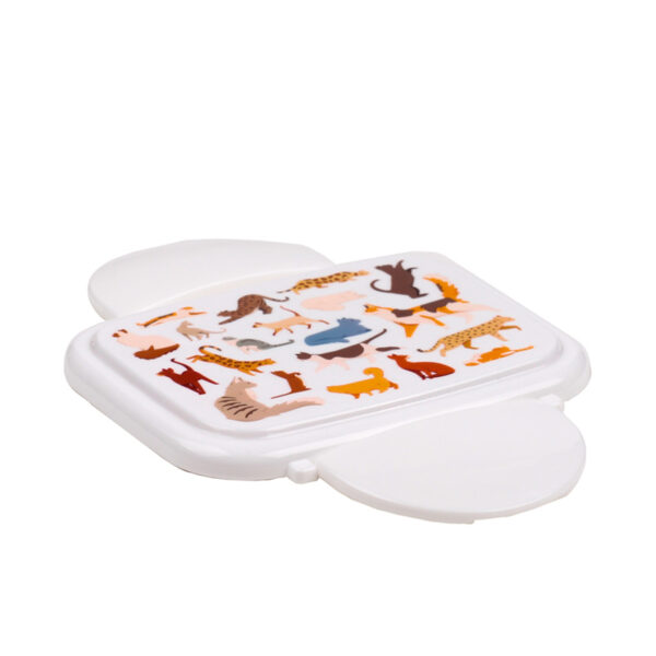 Bento Clip Lock Lunch Box with Cutlery - Feline Fine Cats - Image 5