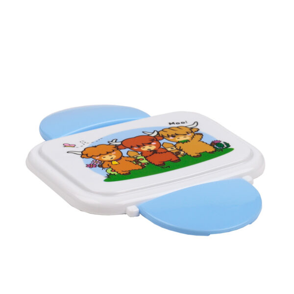 Bento Clip Lock Lunch Box with Cutlery - Adoramals Highland Coo - Image 5