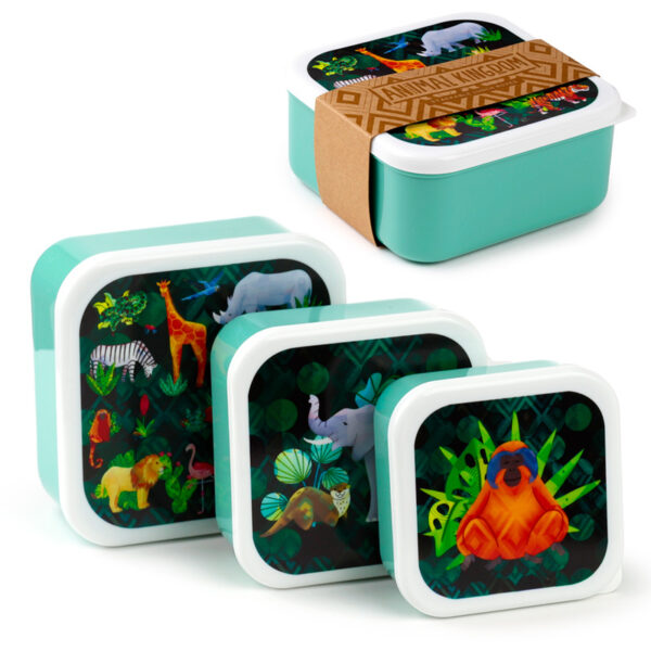 Lunch Boxes Set of 3 (M/L/XL) - Animal Kingdom - Image 6