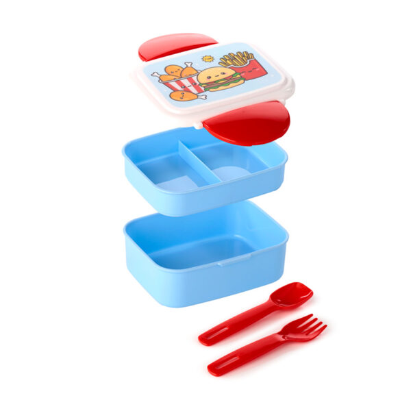 Bento Clip Lock Lunch Box with Cutlery - Foodiemals - Image 2