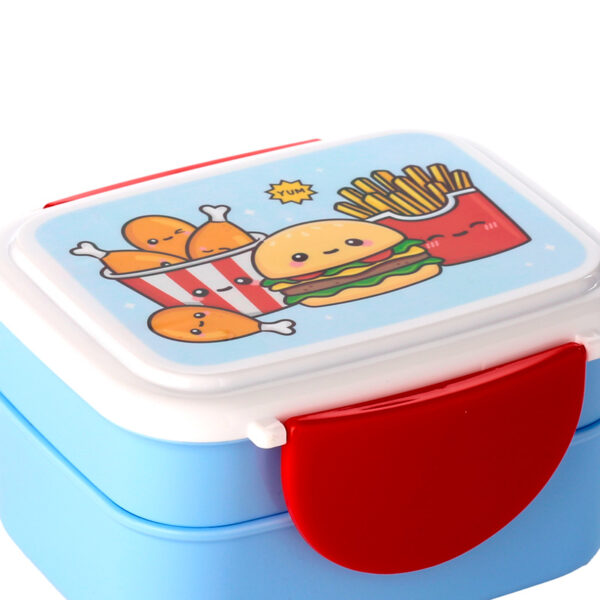 Bento Clip Lock Lunch Box with Cutlery - Foodiemals - Image 9