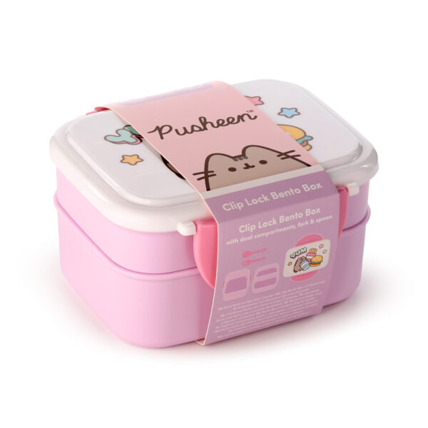 Bento Clip Lock Lunch Box with Cutlery - Pusheen the Cat Core - Image 3