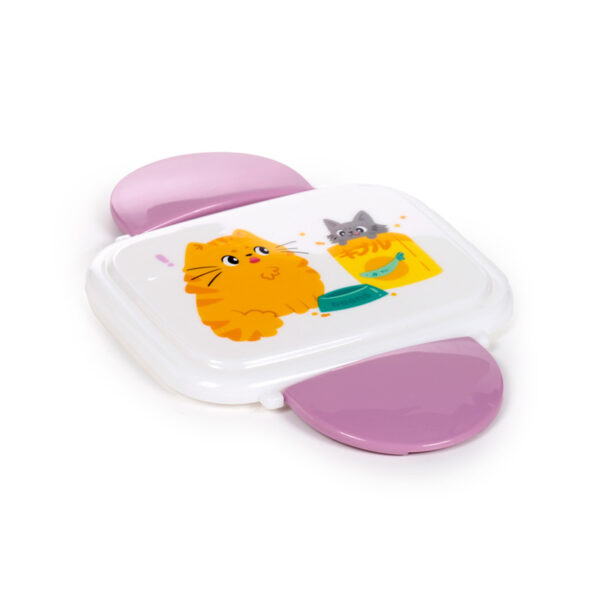 Bento Clip Lock Lunch Box with Cutlery - Beans & Co Cats - Image 4