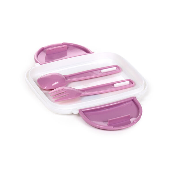 Bento Clip Lock Lunch Box with Cutlery - Beans & Co Cats - Image 5