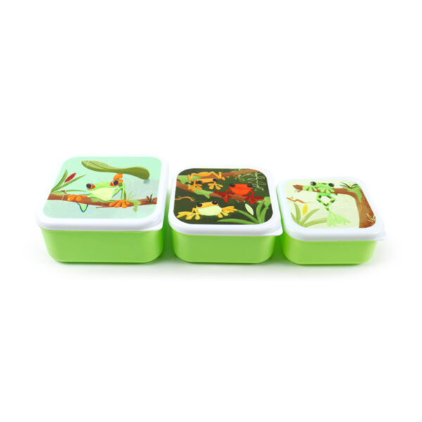 Lunch Boxes Set of 3 (M/L/XL) - Tropical Tree Frog - Image 2