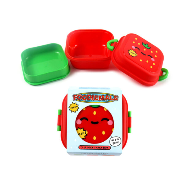 Bento Clip Lock Snack Lunch Box - Elidi the Strawberry Foodiemals - Image 2