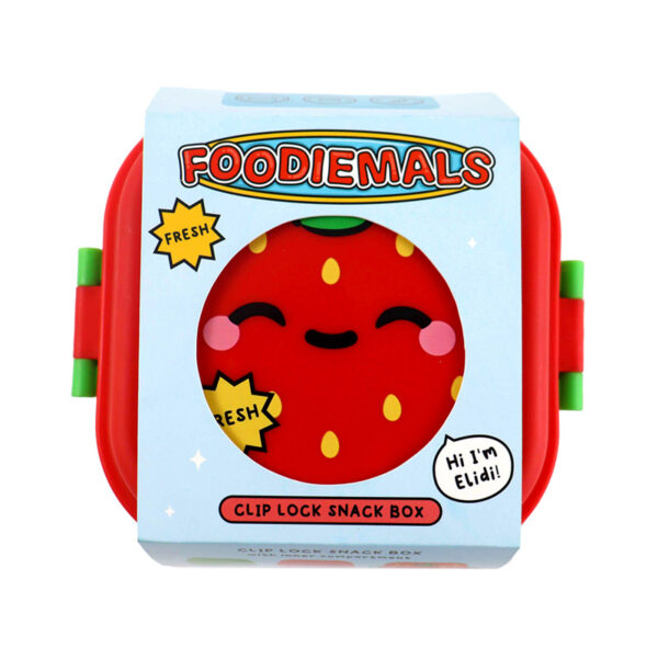 Bento Clip Lock Snack Lunch Box - Elidi the Strawberry Foodiemals - Image 3