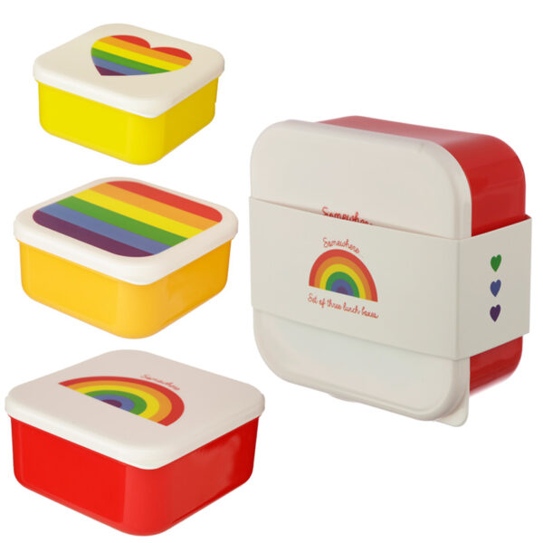 Lunch Boxes Set of 3 (S/M/L) - Somewhere Rainbow - Image 6