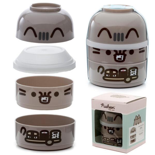 Bento Round Stacked Lunch Box  - Pusheen the Cat - Image 12