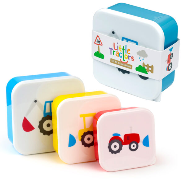 Lunch Boxes Set of 3 (M/L/XL) - Little Tractors - Image 9