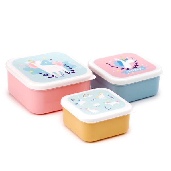 Lunch Boxes Set of 3 (S/M/L) - Unicorn Magic - Image 2