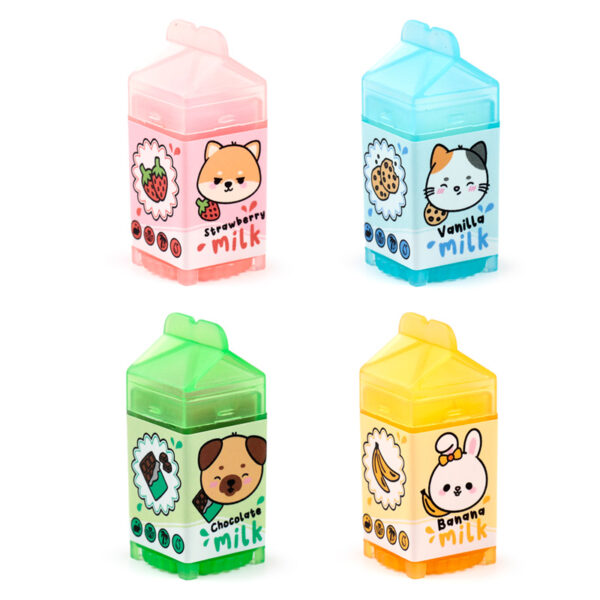 Lip Balm in Shaped Holder - Adoramals Milk Carton - Image 2