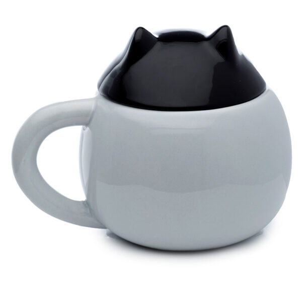 Peeping Lid Ceramic Lidded Animal Mug - Feline Fine Cat - Image 4