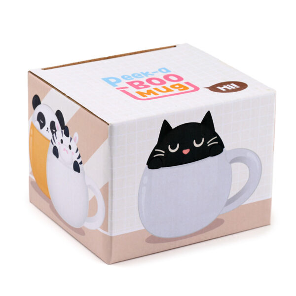 Peeping Lid Ceramic Lidded Animal Mug - Feline Fine Cat - Image 6
