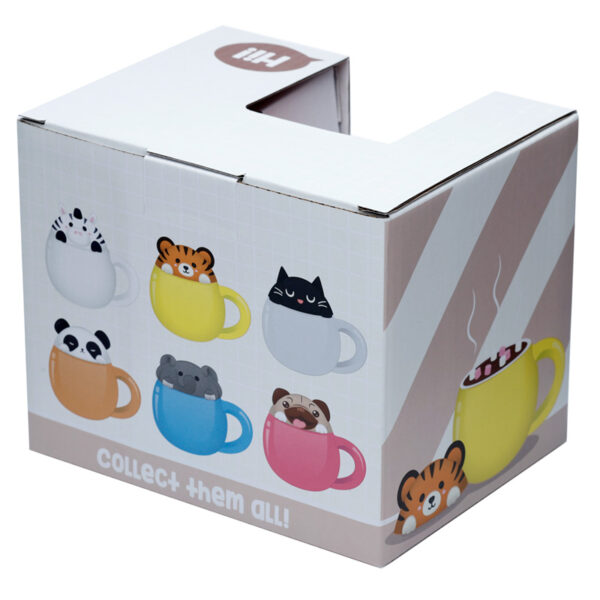 Peeping Lid Ceramic Lidded Animal Mug - Adoramals Tiger - Image 7