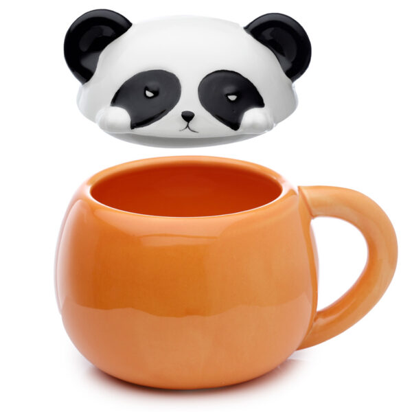 Peeping Lid Ceramic Lidded Animal Mug - Adoramals Panda - Image 2
