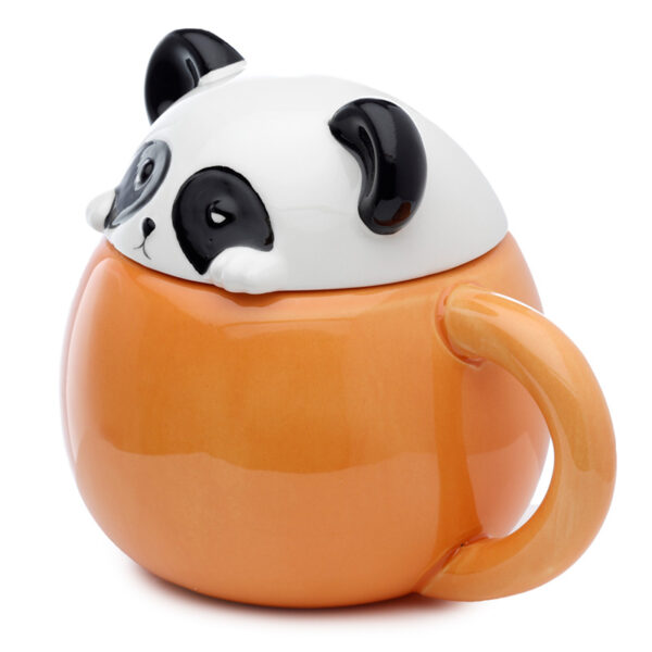 Peeping Lid Ceramic Lidded Animal Mug - Adoramals Panda - Image 3