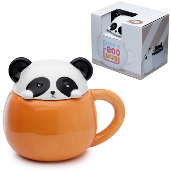 Peeping Lid Ceramic Lidded Animal Mug - Adoramals Panda - Image 8