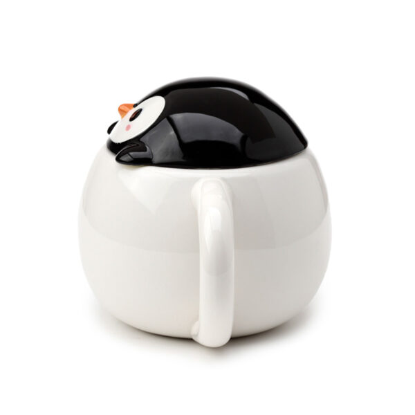 Peeping Lid Ceramic Lidded Animal Mug - Huddle Penguin - Image 7