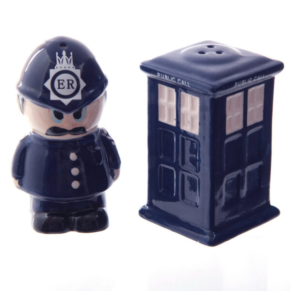 Ceramic Salt & Pepper Set - Policeman & Police Box - Image 2