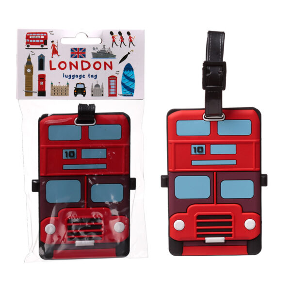 PVC Luggage Tag - London Icons London Bus - Image 4
