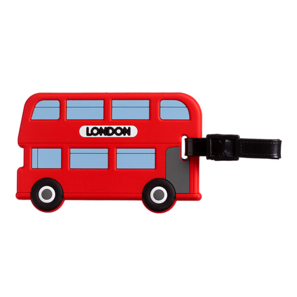 PVC Luggage Tag - London Souvenir London Bus - Image 2