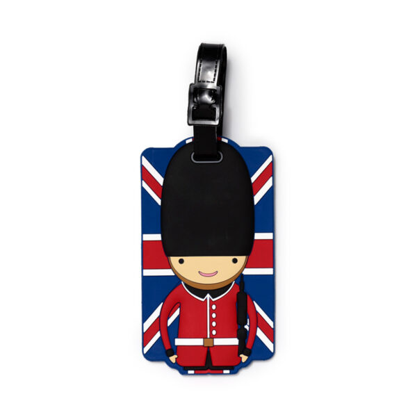 PVC Luggage Tag - London Souvenir Union Jack London Guardsman - Image 5